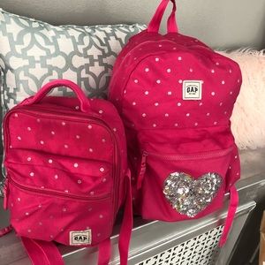 Kids gap book bag and lunch box